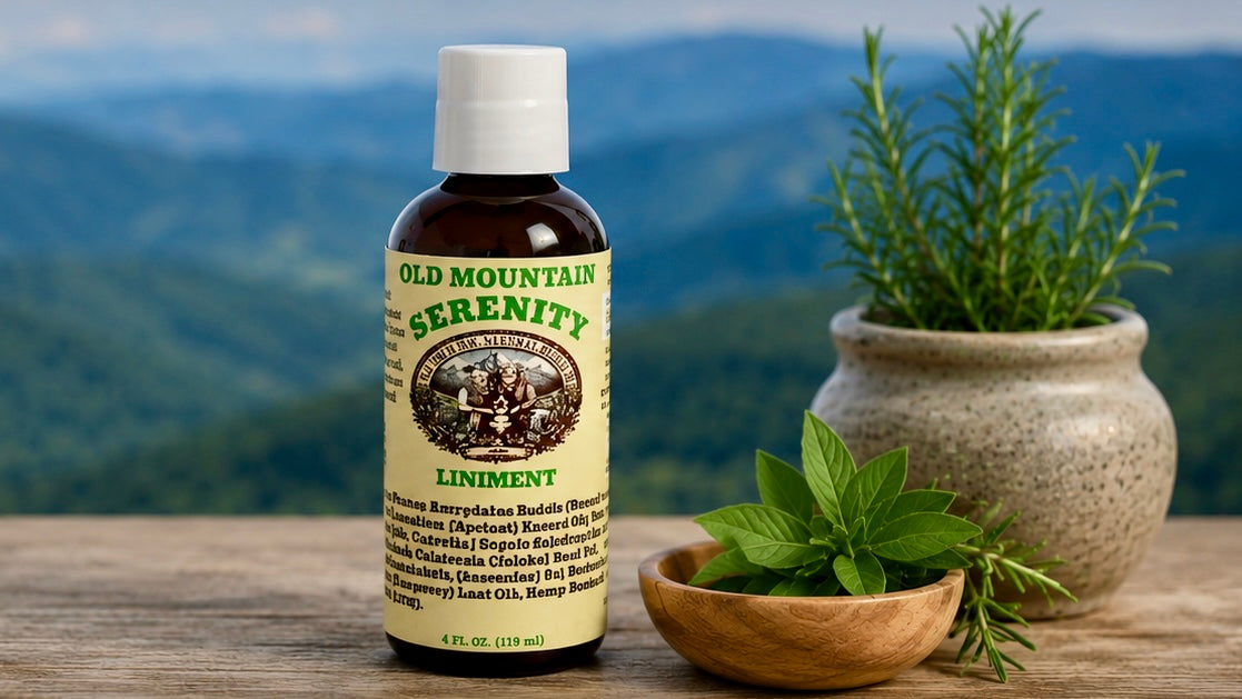 Old Mountain Serenity 1500mg CBD Liniment, Massage & Body Oil