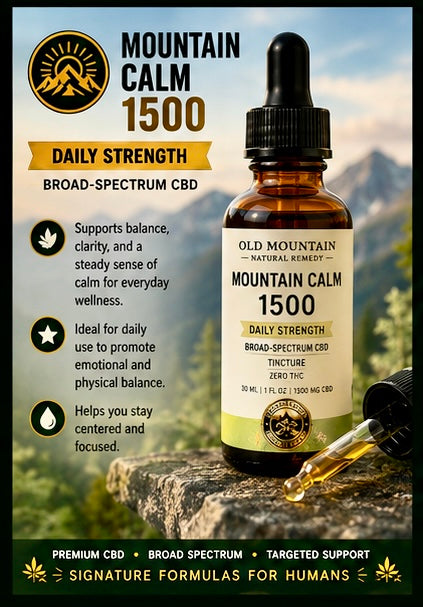 Old Mountain Calm 1500mg Broad-Spectrum CBD Oil – Peppermint