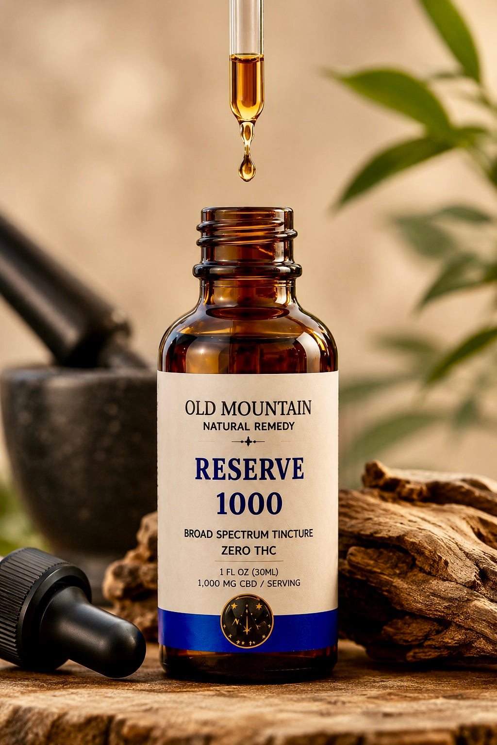 Old Mountain Reserve 1000mg Broad-Spectrum CBD Oil with CBN & Terpenes