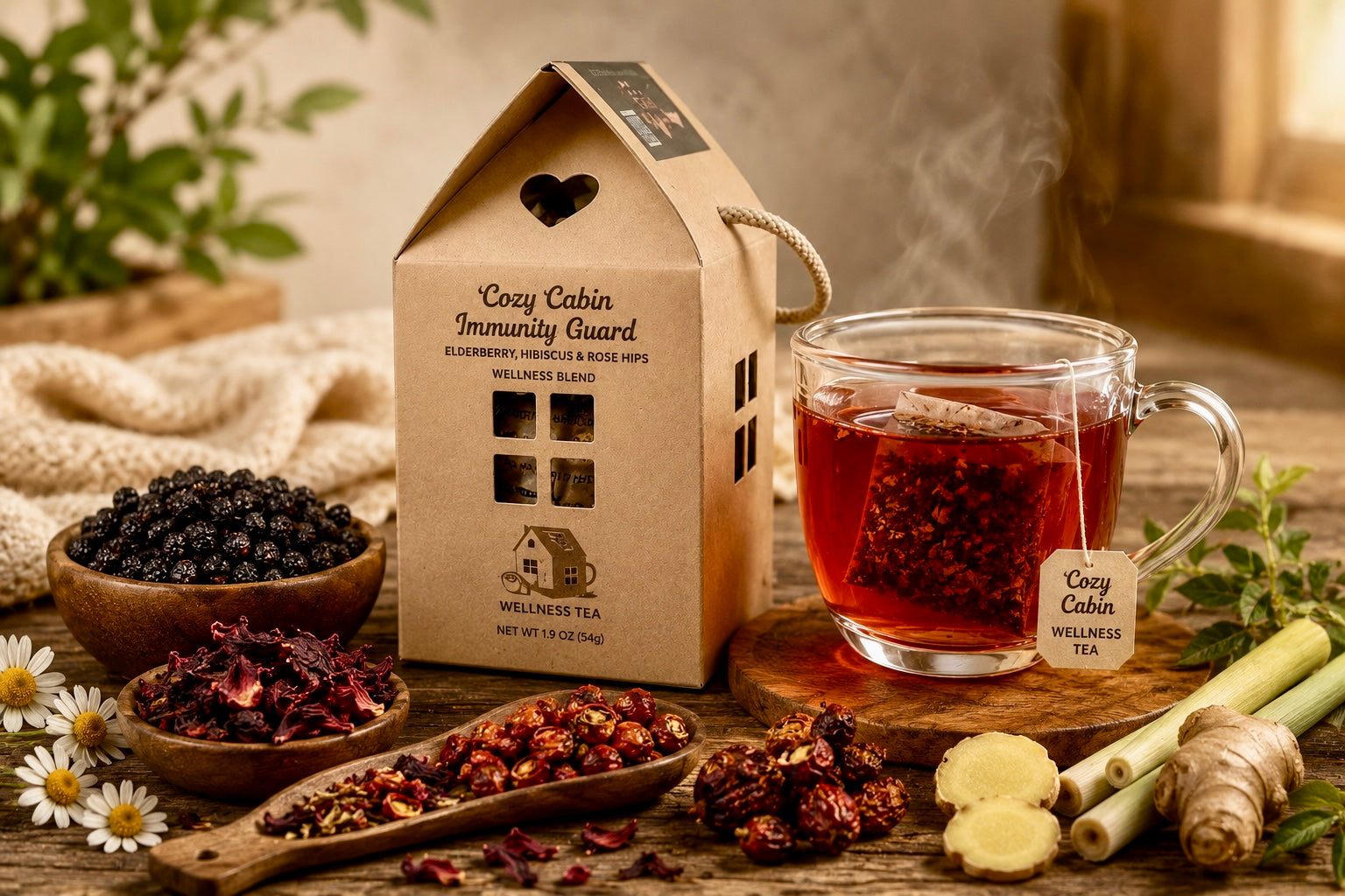 Cozy Cabin Immunity Guard Wellness Tea Blend