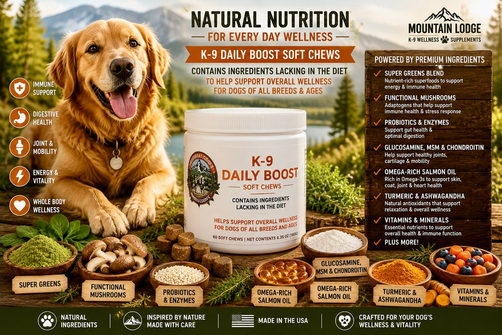 Mountain Lodge K-9 Daily Boost Soft Chews – Superfoods & Functional Mushrooms