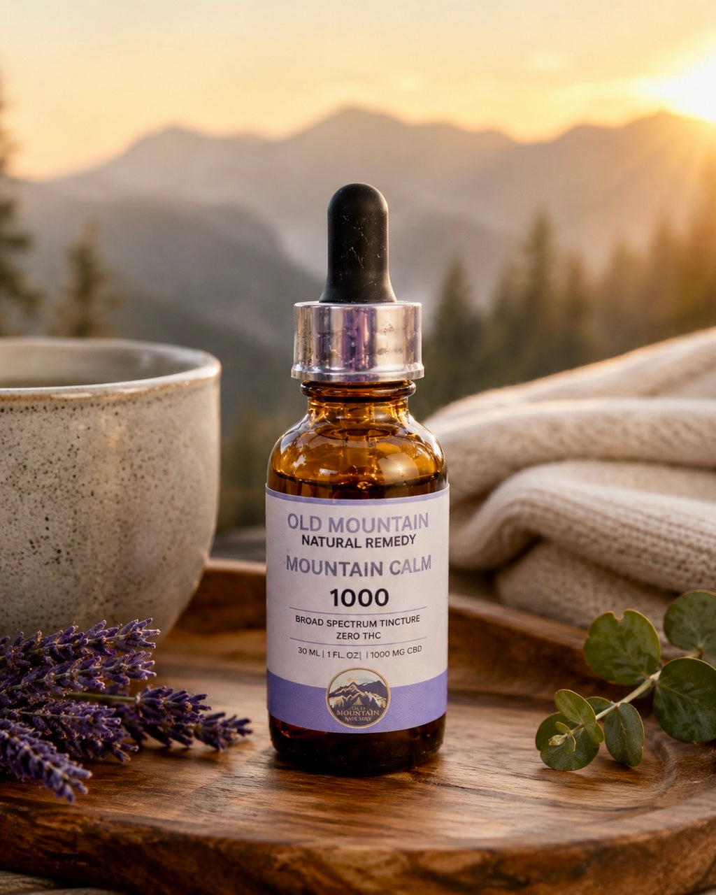 Old Mountain Calm 1000mg Broad-Spectrum CBD Oil – Mint