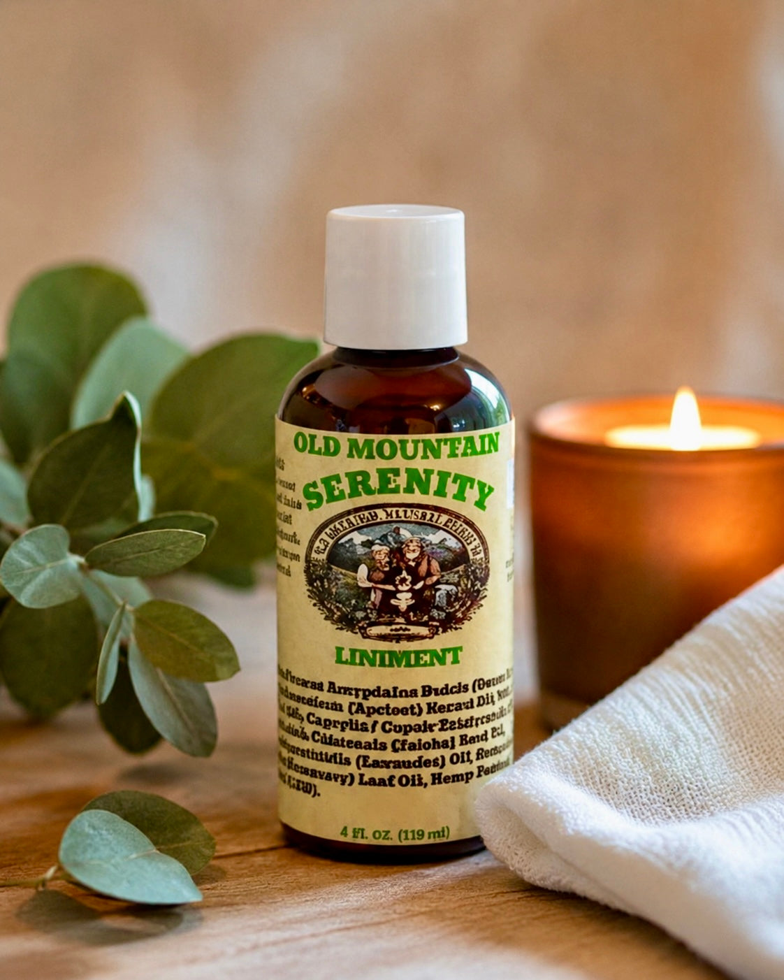 Old Mountain Serenity 1500mg CBD Liniment, Massage & Body Oil